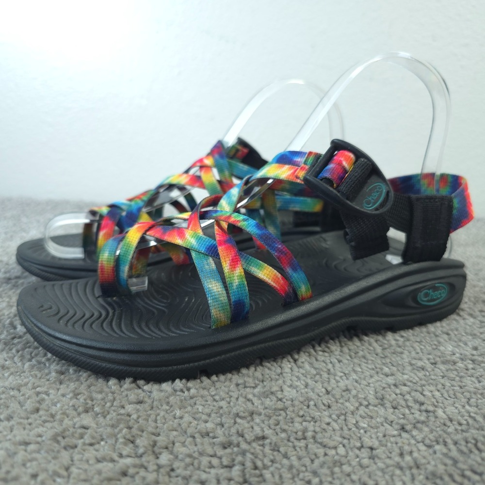 Chaco Z/Volv X2 Sandals Tie-Dye Rainbow Straps Womens Size 7 Shoes Slingback
